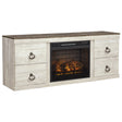  Signature Design by Ashley Willowton EW0267W8 TV Stand with Electric Fireplace IMAGE 1