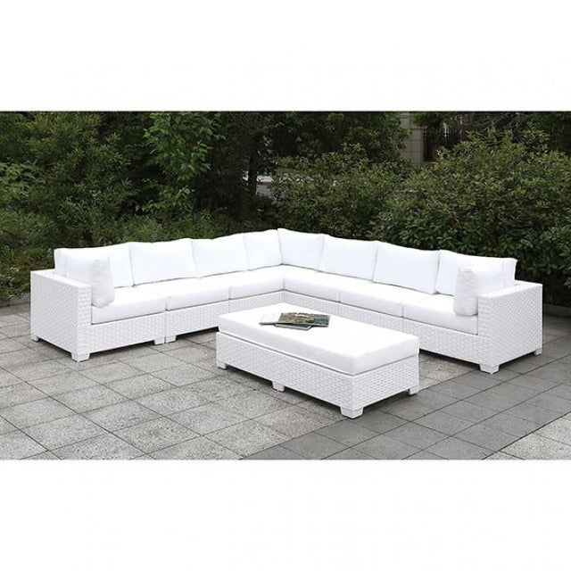  Furniture of America Outdoor Seating Sets CM-OS2128WH-SET9 IMAGE 1