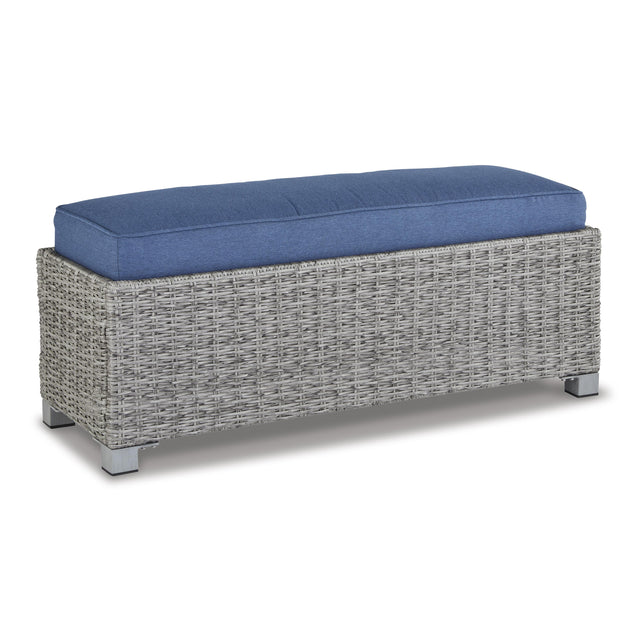  Signature Design by Ashley Naples Beach P439-600 Bench with Cushion IMAGE 1