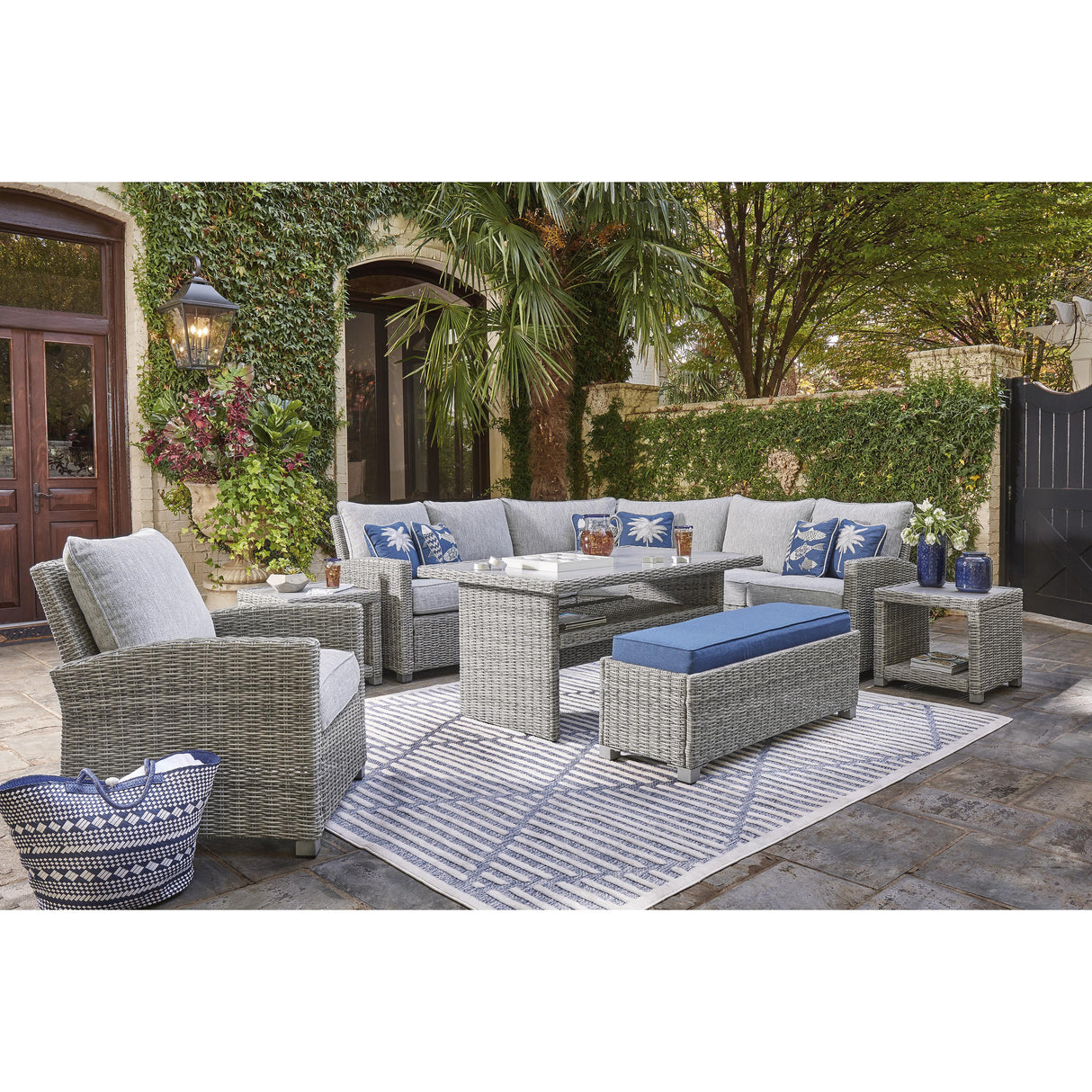  Signature Design by Ashley Naples Beach P439-600 Bench with Cushion IMAGE 10