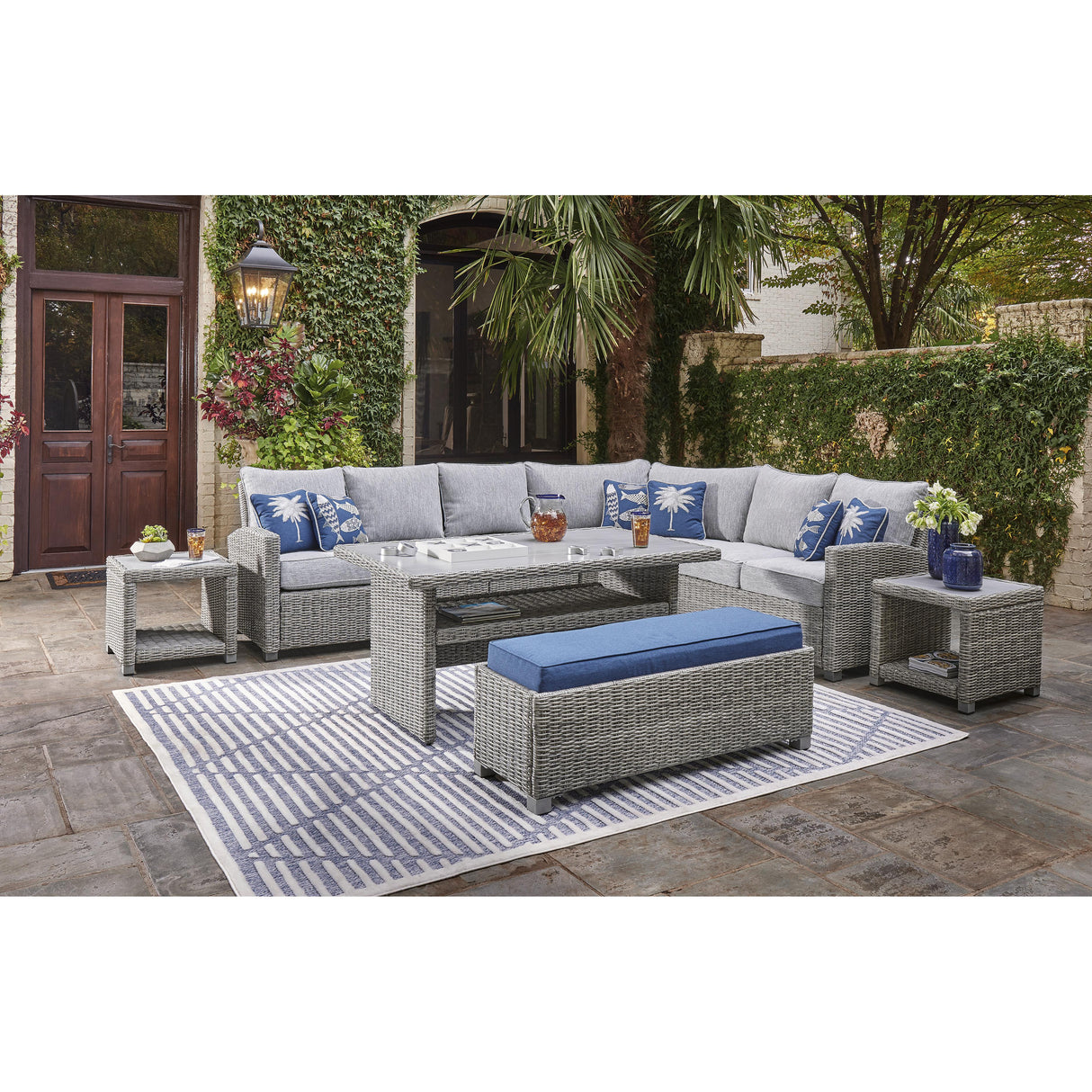  Signature Design by Ashley Naples Beach P439-600 Bench with Cushion IMAGE 7