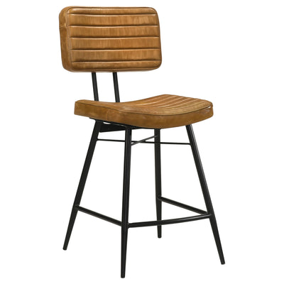  Coaster Furniture Partridge 110649 Leather Counter Chair - Antique Camel IMAGE 1