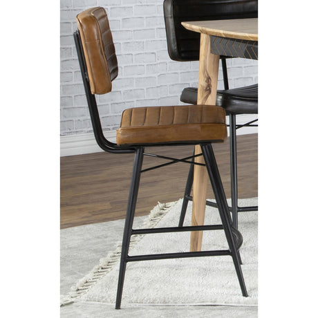  Coaster Furniture Partridge 110649 Leather Counter Chair - Antique Camel IMAGE 8