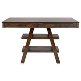  Coaster Furniture Dewey 115208 Rectangular 60-inch Counter Height Dining Table - Walnut IMAGE 2