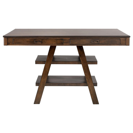  Coaster Furniture Dewey 115208 Rectangular 60-inch Counter Height Dining Table - Walnut IMAGE 2
