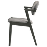  Coaster Furniture Stevie 115112 Padded Wood Dining Arm Chair - Black IMAGE 4