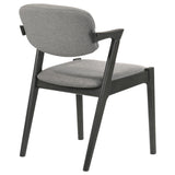  Coaster Furniture Stevie 115112 Padded Wood Dining Arm Chair - Black IMAGE 6