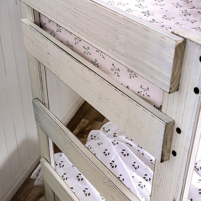  Furniture of America Arlette AM-BK100WH-BED-SLAT Twin/Twin Bunk Bed IMAGE 5