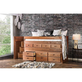  Furniture of America Cleo AM-BK601-BED-SLAT Twin Captain Bed IMAGE 1