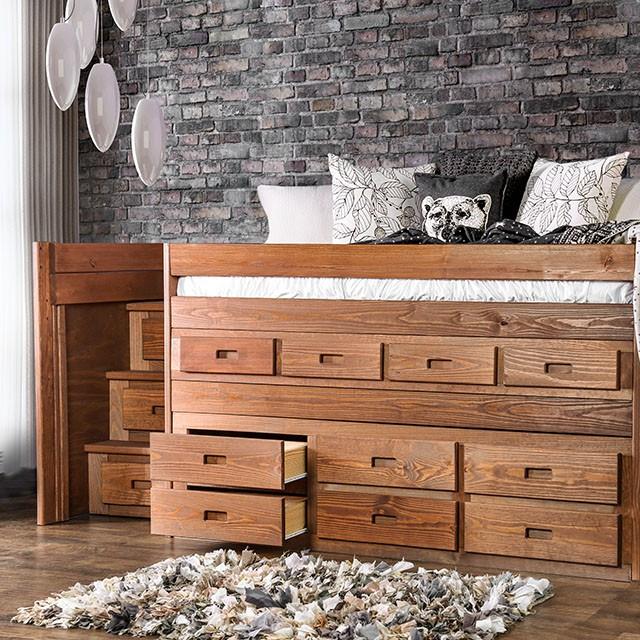  Furniture of America Cleo AM-BK601-BED-SLAT Twin Captain Bed IMAGE 6