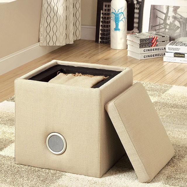  Furniture of America Rythmo CM-AC122IV Speaker Ottoman IMAGE 2
