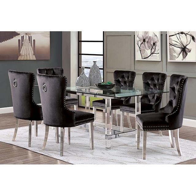  Furniture of America Jewett CM-AC261BK-2PK Wingback Chair (2/CTN) IMAGE 4