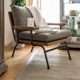  Furniture of America Santiago Stationary Fabric Accent Chair CM-AC6077 IMAGE 4