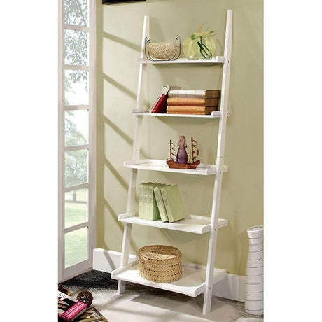  Furniture of America Sion CM-AC6213WH Ladder Shelf IMAGE 2