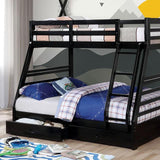  Furniture of America California CM-BK588BK-BED Twin/Full Bunk Bed IMAGE 2