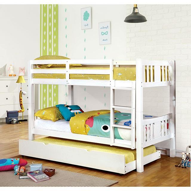  Furniture of America Cameron CM-BK929WH-BED-VN Twin/Twin Bunk Bed IMAGE 3