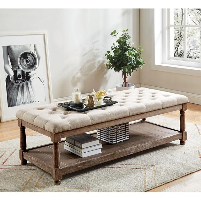  Furniture of America Tanya CM-BN5665BG Bench IMAGE 2
