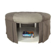  Furniture of America Claes CM-BN6175GY Round Ottoman IMAGE 1
