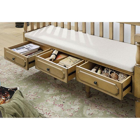  Furniture of America Ballinasloe CM-BN6359NT Bench IMAGE 2