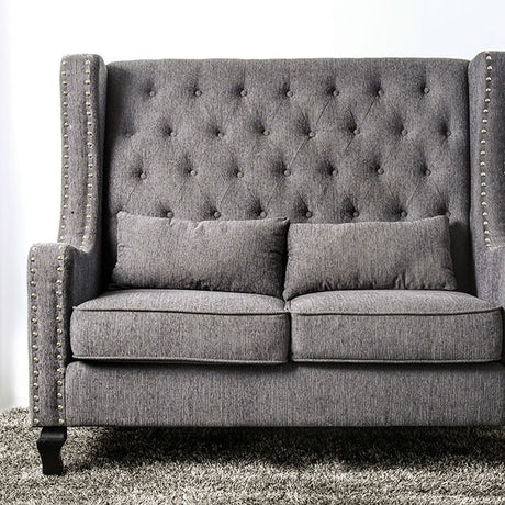  Furniture of America Alicante CM-BN6449GY-PK-VN Love Seat Bench, Gray IMAGE 1