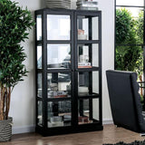  Furniture of America Vilas CM-CR140BK Curio Cabinet IMAGE 1