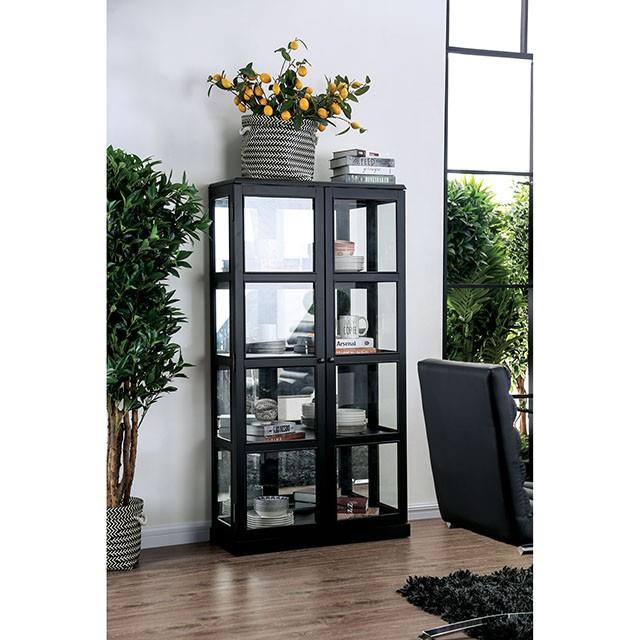  Furniture of America Vilas CM-CR140BK Curio Cabinet IMAGE 2