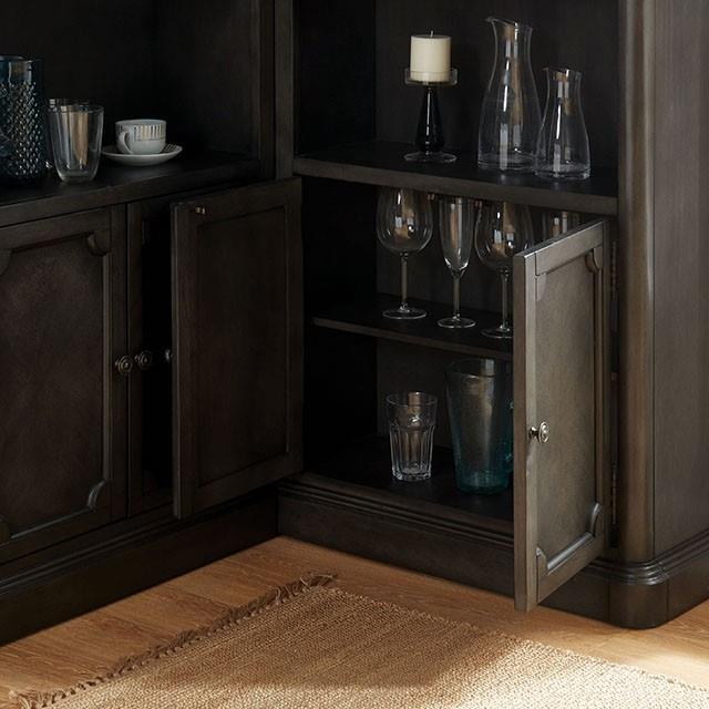  Furniture of America Voltaire CM-CR142GY-CURIO Corner Curio IMAGE 3
