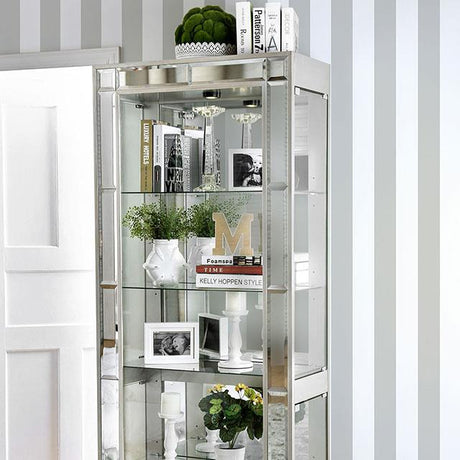  Furniture of America Carrollton CM-CR150-PK Curio Cabinet IMAGE 3