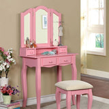  Furniture of America Janelle Vanity Set CM-DK6846PK IMAGE 1