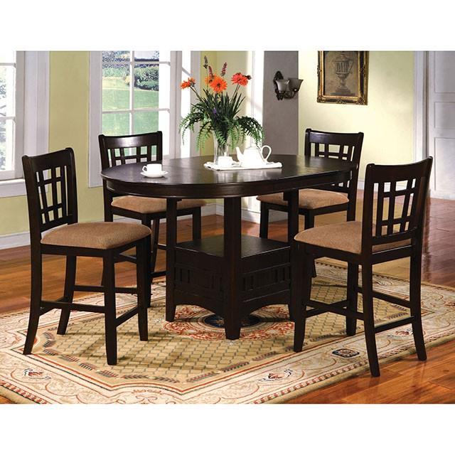  Furniture of America Metropolis CM3032PT Oval Counter Ht. Table IMAGE 2