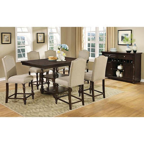  Furniture of America Hurdsfield Counter Height Dining Table with Pedestal Base CM3133PT IMAGE 1