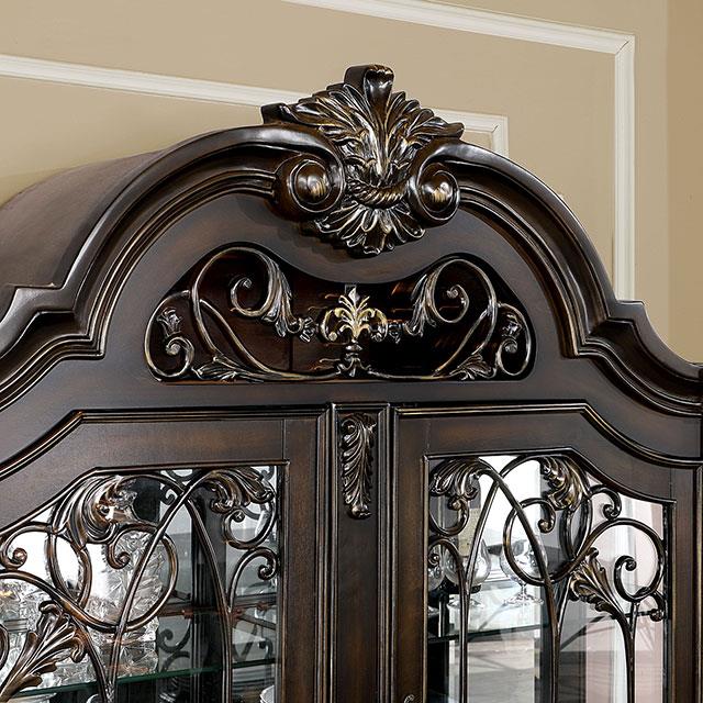  Furniture of America Lombardy CM3146HB-SET Hutch & Buffet IMAGE 4
