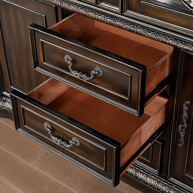  Furniture of America Lombardy CM3146HB-SET Hutch & Buffet IMAGE 5