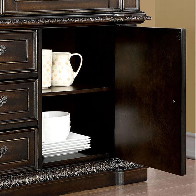  Furniture of America Lombardy CM3146HB-SET Hutch & Buffet IMAGE 6
