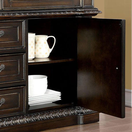  Furniture of America Lombardy CM3146HB-SET Hutch & Buffet IMAGE 6