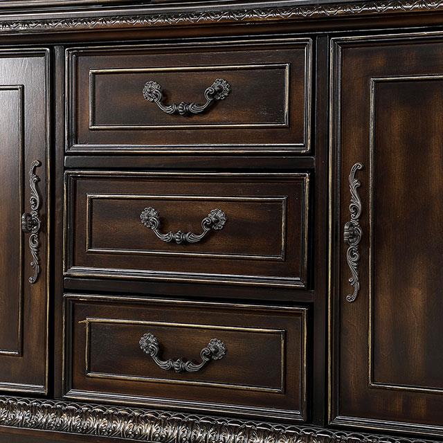  Furniture of America Lombardy CM3146HB-SET Hutch & Buffet IMAGE 7