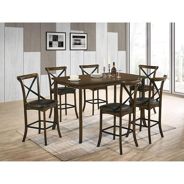  Furniture of America Buhl CM3148PT Counter Ht. Table IMAGE 3