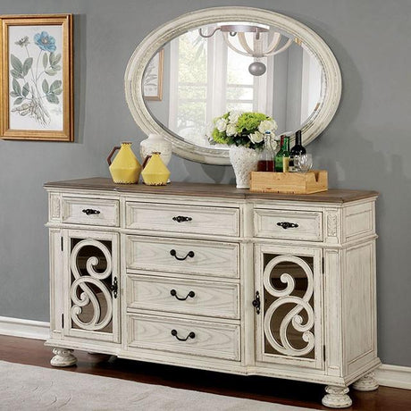  Furniture of America Arcadia CM3150WH-SV Server IMAGE 1