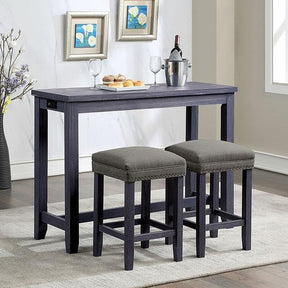  Furniture of America Caerleon CM3474BL-PT-3PK 3 Pc. Counter Ht. Set IMAGE 1