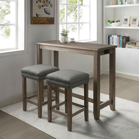 Furniture of America Caerleon CM3474GY-PT-3PK 3 Pc. Counter Ht. Dining Set IMAGE 2