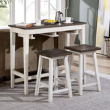  Furniture of America Elinor 3 pc Dinette CM3475WH-PT-3PK IMAGE 1