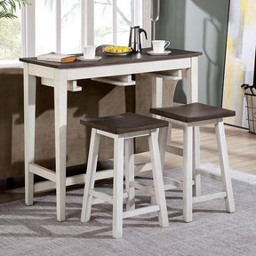  Furniture of America Elinor 3 pc Dinette CM3475WH-PT-3PK IMAGE 1