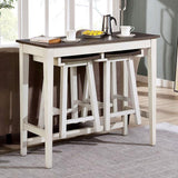  Furniture of America Elinor 3 pc Dinette CM3475WH-PT-3PK IMAGE 2