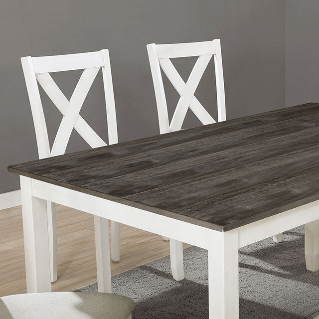  Furniture of America Anya 7 pc Dinette CM3476WH-T-7PK IMAGE 3