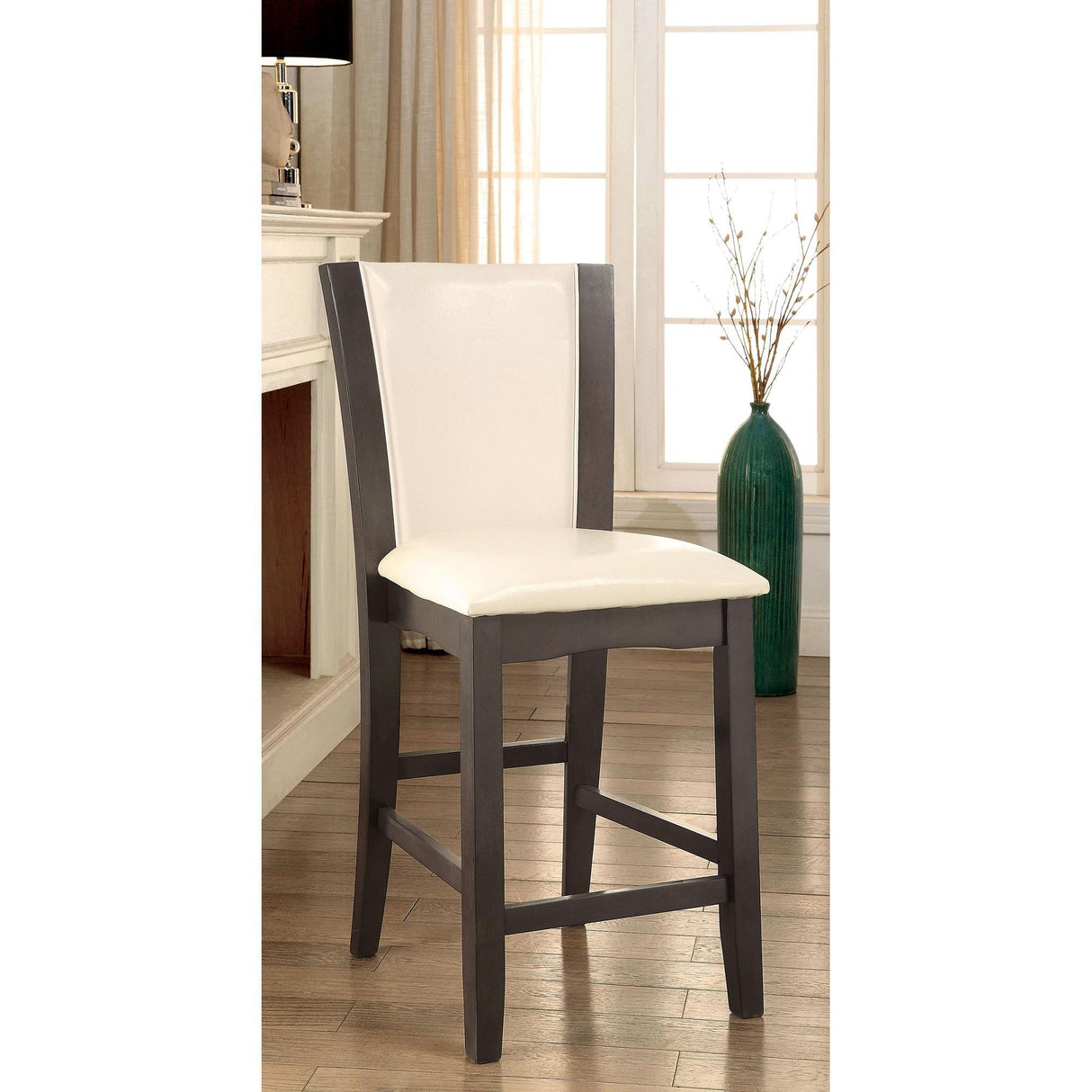  Furniture of America Manhattan CM3710GY-PT-TABLE Round Counter Ht. Table IMAGE 2