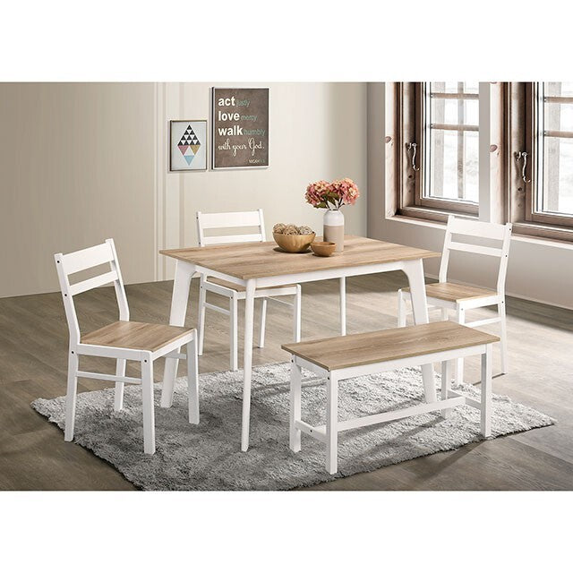  Furniture of America Debbie CM3714NT-T-BN-5PK 5 Pc. Dining Table Set IMAGE 2