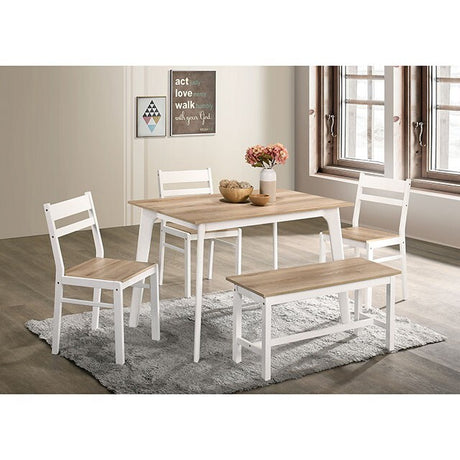  Furniture of America Debbie CM3714NT-T-BN-5PK 5 Pc. Dining Table Set IMAGE 2