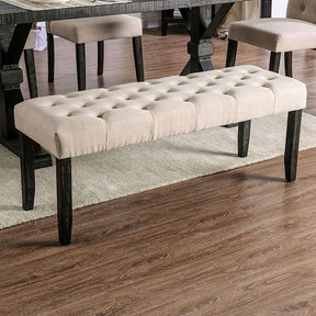  Furniture of America Alfred CM3735IV-BN Bench IMAGE 1