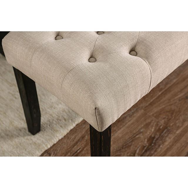  Furniture of America Alfred CM3735IV-BN Bench IMAGE 3