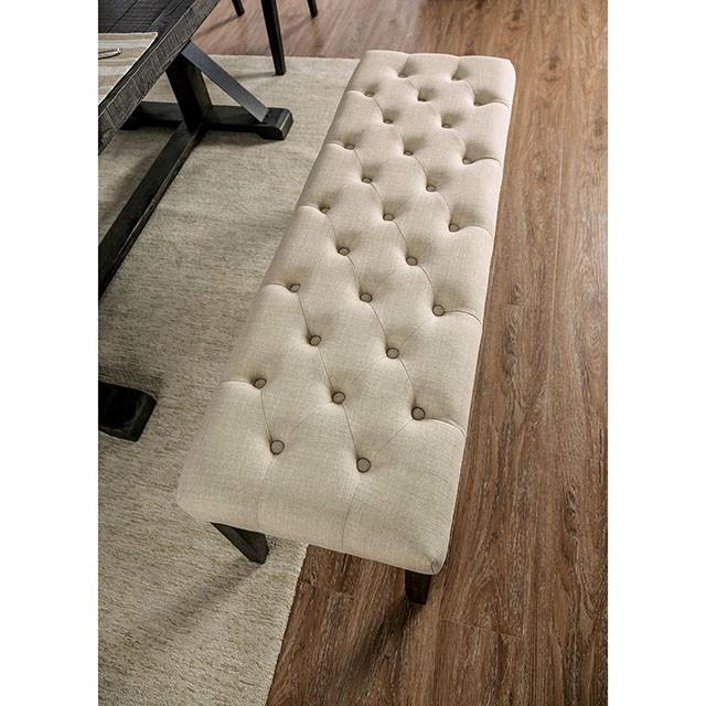  Furniture of America Alfred CM3735IV-BN Bench IMAGE 4